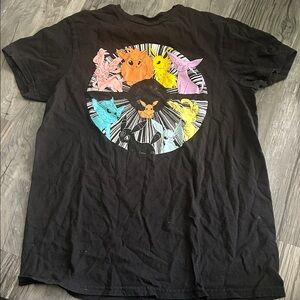 Hybrid Apparel Black Tee with Vibrant Animal Print